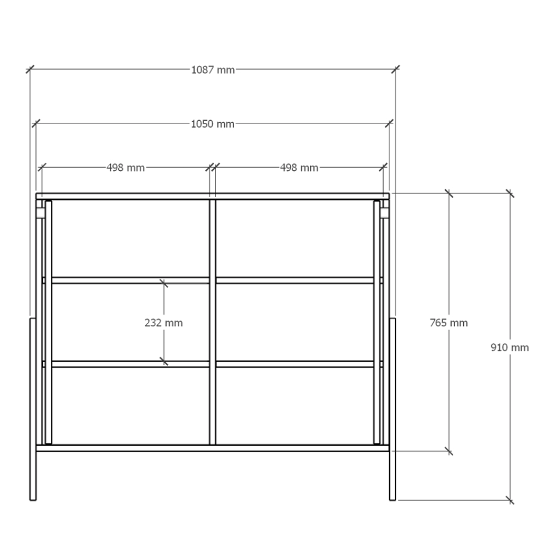 Commode Polly Basic met deurtjes